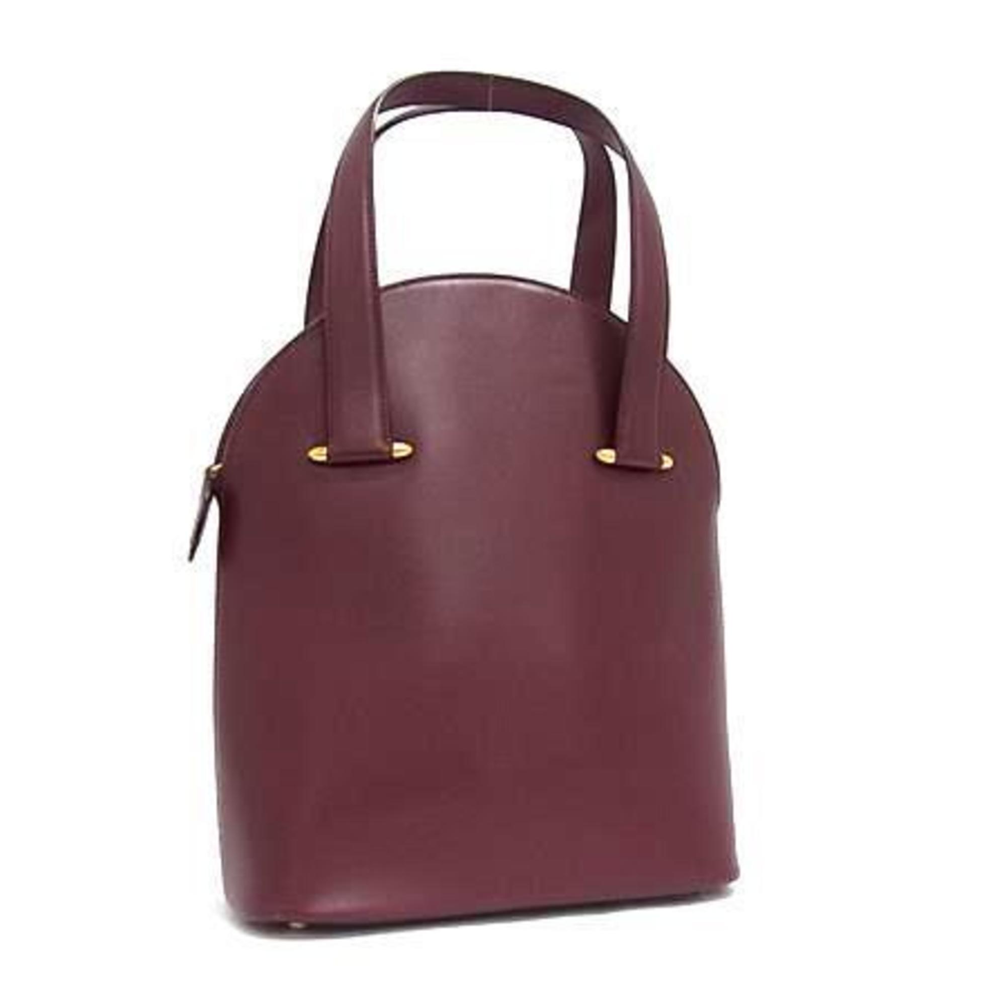 Cartier Bordeaux Leather Handbag For Women